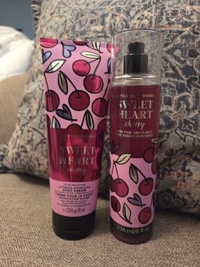 Sweetheart Cherry Bundle- Bath & Body Works Fragrance Mist & Body Cream NWT